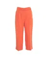 Liu •jo Liu Jo High-waisted Linen Blend Pants With Wide Leg
