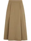 Liu •jo Liu Jo High-waisted Mid-length Midi Skirt In Beige In Green