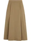 Liu •jo Liu Jo High-waisted Mid-length Midi Skirt In Beige In Green