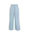 Liu •jo Liu Jo High-waisted Pinstriped Palazzo Trousers With Rhinestone Accents