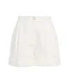 Liu •jo Liu Jo High-waisted Ramie Shorts With Rolled-up Cuffs In White