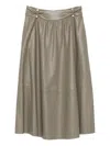 Liu •jo Liu Jo High-waisted Skirt With Gathered Detailing In Gray