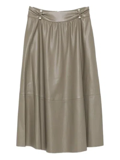 LIU •JO HIGH-WAISTED SKIRT WITH GATHERED DETAILING