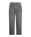 Liu •jo Liu Jo High Waist Black Jeans With Rolled Cuffs In Gray
