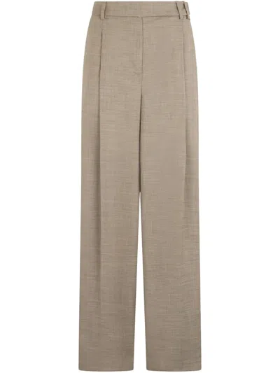 Liu •jo High-waisted Tailored Trousers In Neutrals