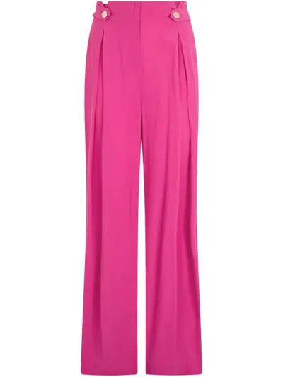 Liu •jo Fuchsia High-rise Trousers In Pink