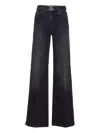 Liu •jo High Waist Straight Fit Trousers With Flare In Black