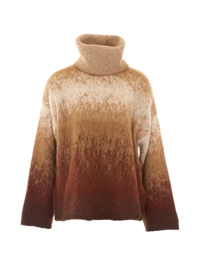 Liu •jo Liu Jo Sweater Woman Color Brown In Multi