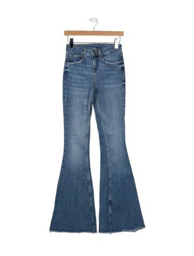Pre-owned Liu •jo High-rise Flared Jeans In Blue