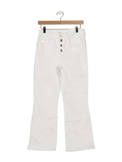 Pre-owned Liu •jo High-rise Flared Jeans In White
