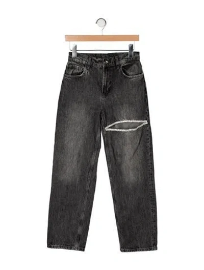 Pre-owned Liu •jo High-rise Straight Leg Jeans In Gray