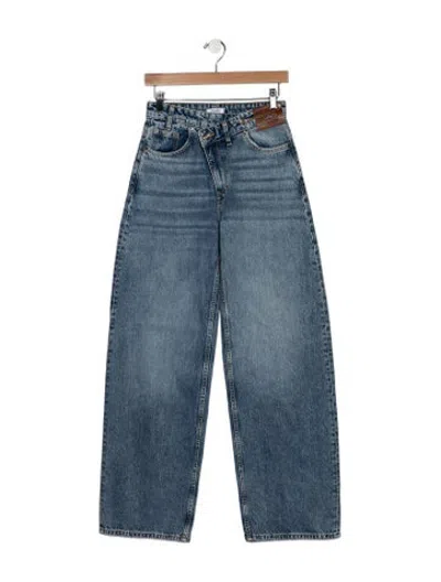 Pre-owned Liu •jo High-rise Wide Leg Jeans In Blue