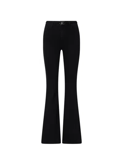 Liu •jo High-waisted Bootcut Jeans In Burgundy