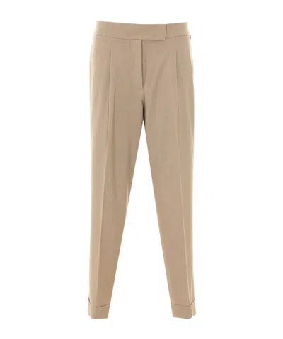 Liu •jo High-waisted Casual Trousers In Neutral