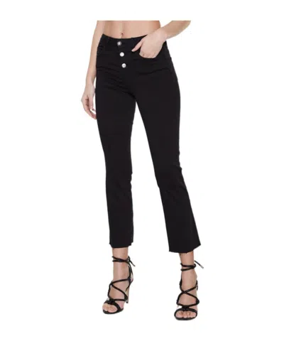 Liu •jo Liu Jo High-waisted Cropped Flare Jeans In Black