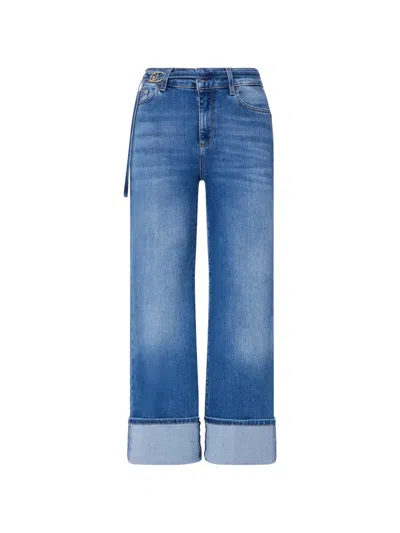 Liu •jo High-waisted Flare Jeans In Blue