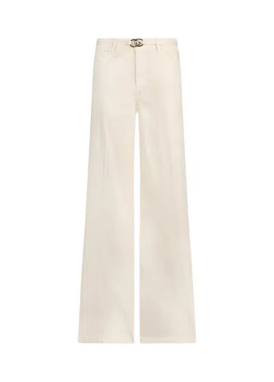 Liu •jo High-waisted Flared Trousers For Women In White