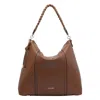Liu •jo Logo-lettering Shoulder Bag In Brown