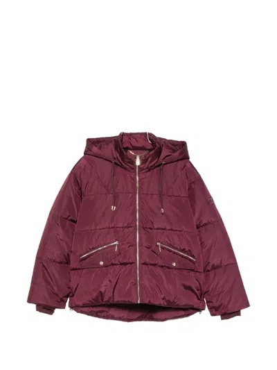 Liu •jo Hooded Padded Jacket In Red