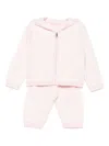 Liu •jo Hooded Ribbed Tracksuit Set In Pink