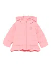 Liu •jo Hooded Ruffled Jacket In Pink