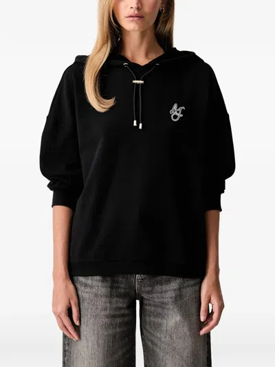 Liu •jo Hooded Sweatshirt In Black