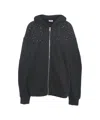 Liu •jo Hooded Sweatshirt With Rhinestones In Blue