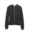 Liu •jo Hooded Sweatshirt With Rhinestones In Black