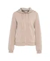 Liu •jo Hooded Sweatshirt With Rhinestones In Neutral