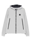 Liu •jo Hooded Zip-up Jacket In Gray
