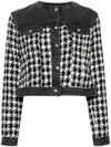 Liu •jo Liu Jo Houndstooth Knit Combi Denim Jacket