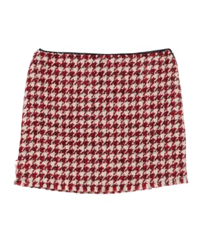 LIU •JO HOUNDSTOOTH MINI SKIRT