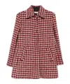 Liu •jo Houndstooth-pattern Pocketed Coat In Multi