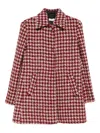 Liu •jo Houndstooth-pattern Pocketed Coat In Multi