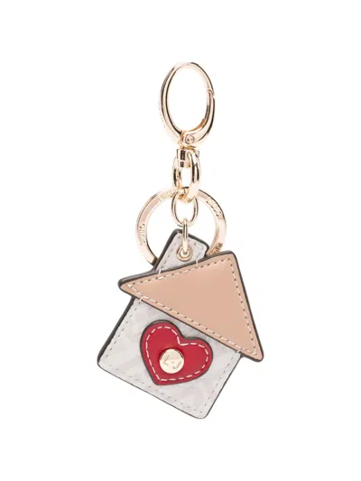 Liu •jo House-shaped Keyring In Gold