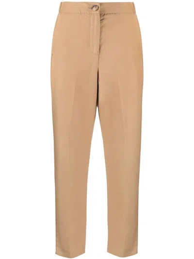 Liu •jo Inset-pocket Straight Trousers In Neutrals