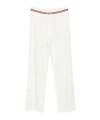 Liu •jo Interlock Drawstring Striped Track Pants In White