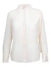 Liu •jo Ivory Shirt With Classic Collar In White
