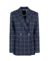 Liu •jo Check Motif Jacket Gold Buttons