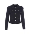 Liu •jo Buttoned-up Jacket In Black
