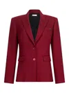 Liu •jo Gemstone-embellished Two-button Blazer In Gray