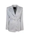 Liu •jo Liu Jo Blazer Grigio Con Cintura In Grey