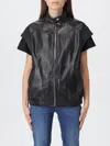 Liu •jo Jacket Liu Jo Woman Color Black In Animal Print