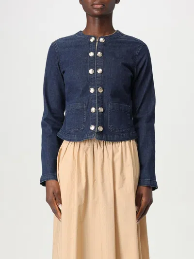 LIU •JO JACKET LIU JO WOMAN COLOR BLUE,G54982009