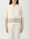Liu •jo Liu Jo White And Gray Jacket With Sequined Sleeves