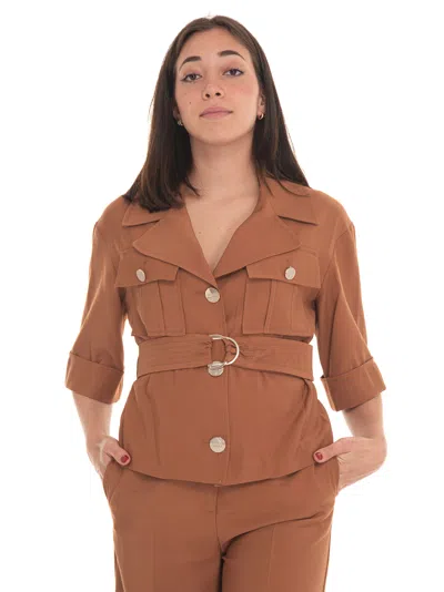 Liu •jo Jacket With 3 Buttons In Bronze