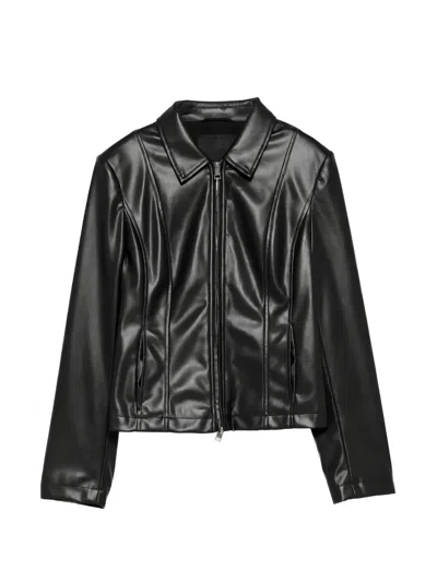 Liu •jo Jacket With Belt In Black
