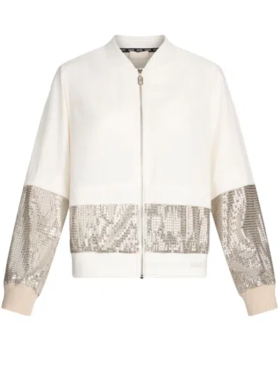 LIU •JO SEQUIN-EMBELLISHED BOMBER JACKET