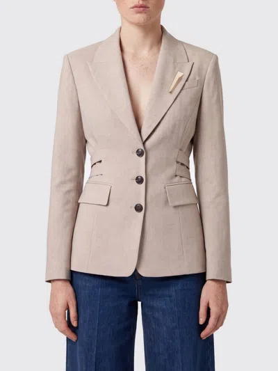 Liu •jo Liu Jo Jacket Woman Color Beige In Animal Print