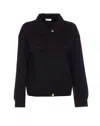 Liu •jo Sweatshirt With Collared Neck And Studded Pockets In Black